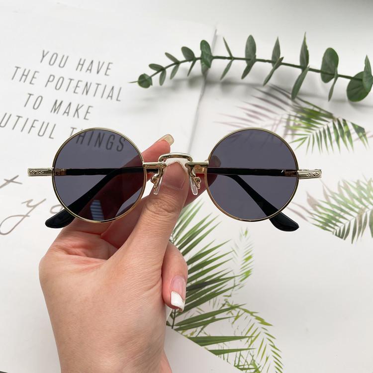 Retro Hip Hop Sunglasses Small Frame Round Street Shot Mini Small Glasses Funny Sunglasses Small Prince Glasses