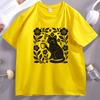 Boho Cat Coffee Lover T Shirt Unisex Clothing Funny Comfort Short Sleeve Printed Tshirt Vintage Round Neck Printed Tees