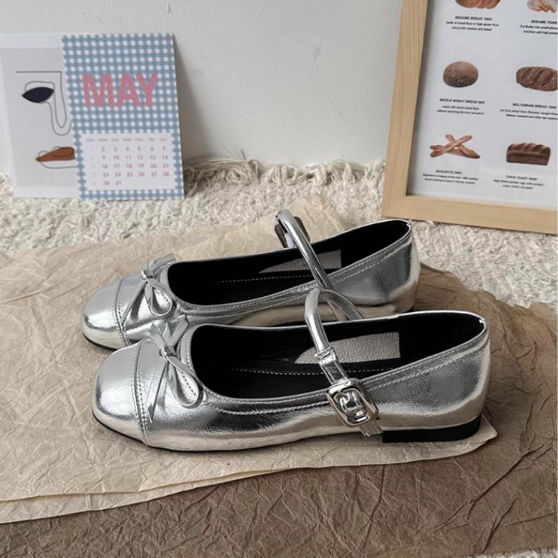 Designer Spring Women Mary Jane Shoes Fashion Square Toe Ladies Comfort Soft Sole Flats Women's Comfort Ballerinas Shoes