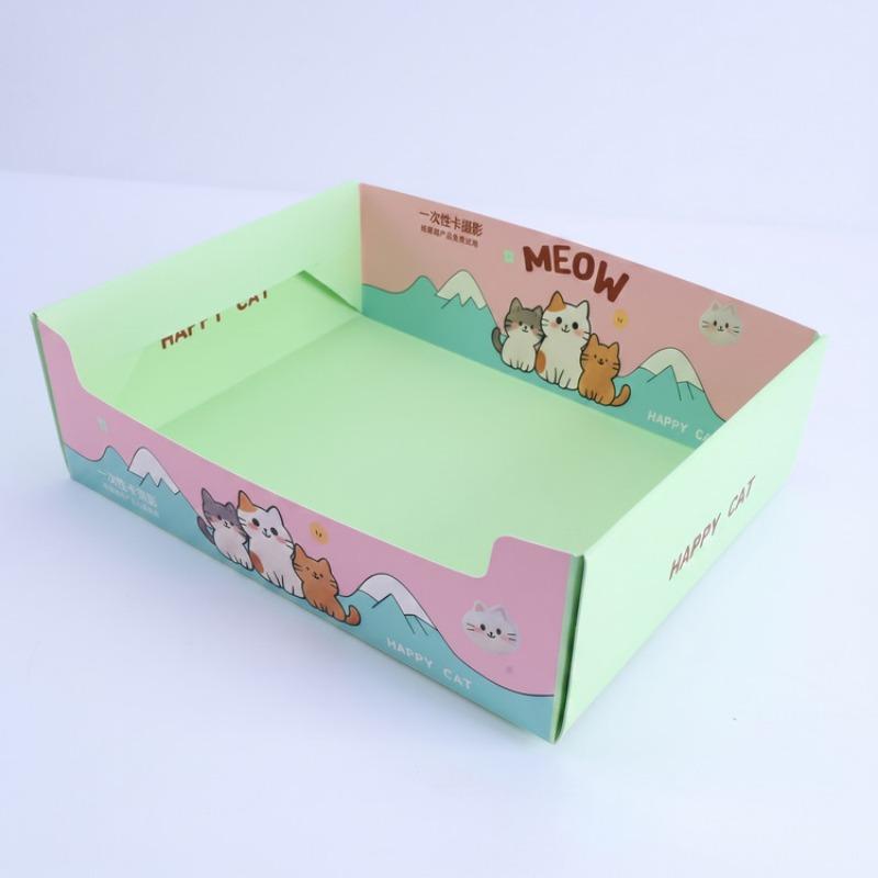 Disposable Foldable Large Portable Travel Temporary Cat Litter Box For Cats