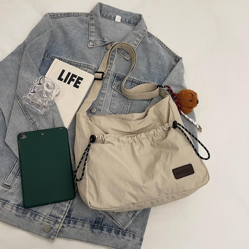 Drawstring Crossbody Bag Women's Shoulder Bag Large Capacity Tote Bag