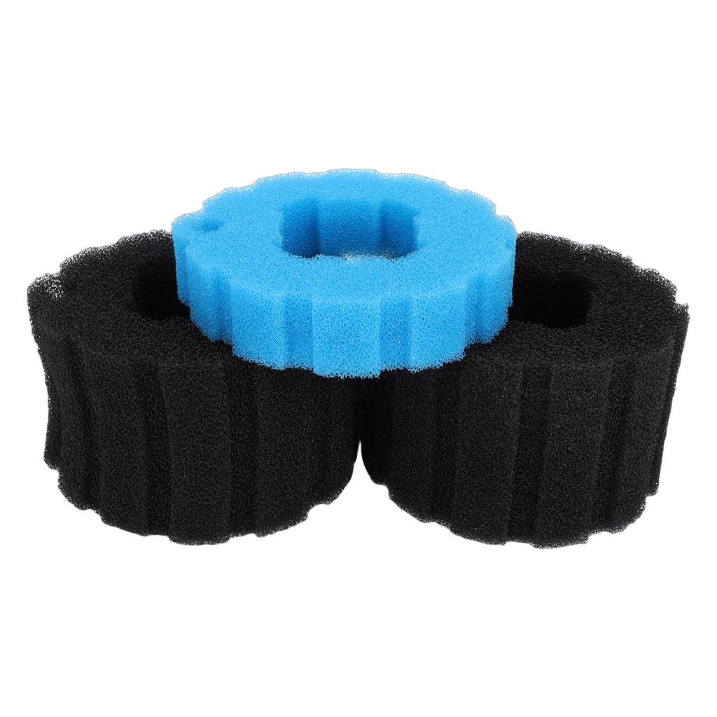 OASES Vacuum Cleaner Bucket Replacement Foam Filter Set, Washable Filter Pads for Maintenance, 1 Blue Sponge and 2 Black Sponges