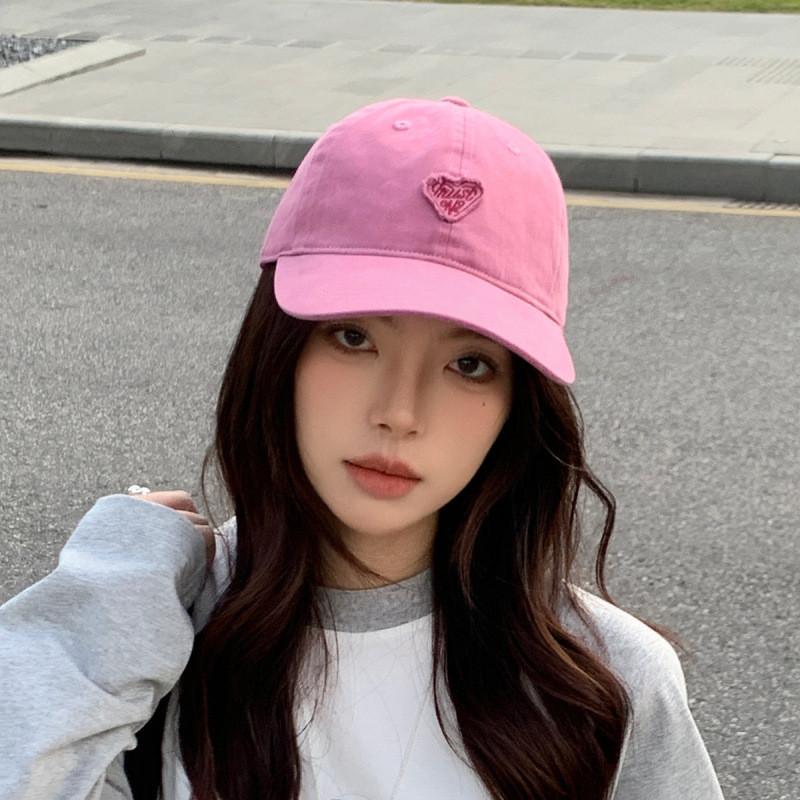 Cotton Baseball Cap For Women With Sun Protection And Letter Embroidery For Casual Summer Wear