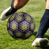 1pc Hexagonal Neon Grid Themed Soccer Ball, Size 5, Lightweight PVC Material, Outdoor Training Soccer Ball Gift. q62256