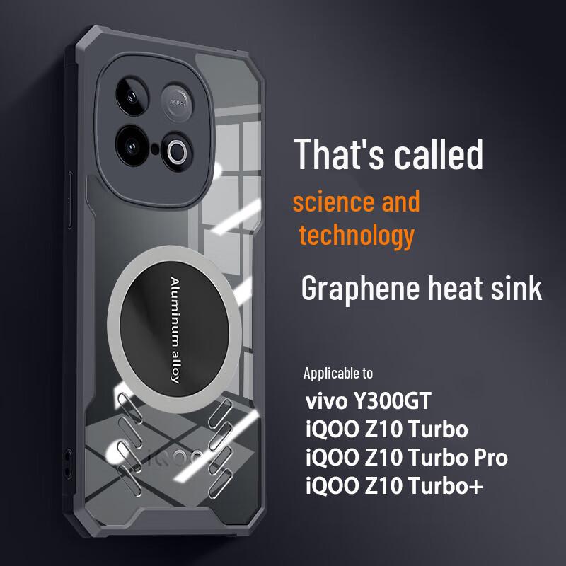 

SDEF Transparent Gaming Cooling Phone Case for iQOO Z10 Turbo Series iQOO Z10Turbo/Turbo Pro/Turbo+