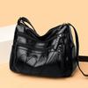 Multi Pocket Soft Leather Shoulder Crossbody Bag