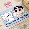 Alfombra de baño de tierra de diatomeas con dibujos animados de Crayon Shin-Chan, superabsorbente, antideslizante, para baño, inodoro, entrada, uso do