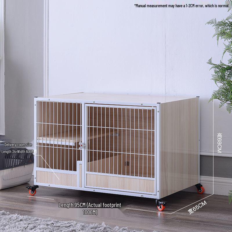 Three-Tier Solid Wood Cat Breeding & Boarding Cage with Birthing Room