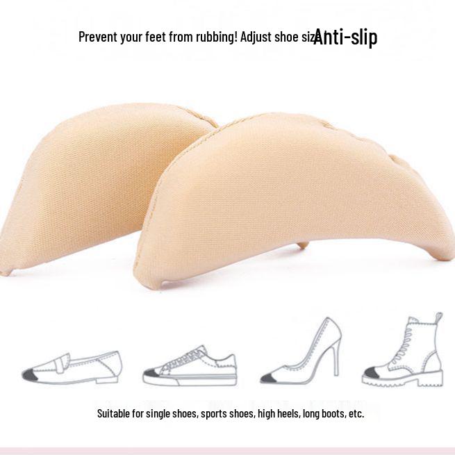 Toe Filler Half Insole: Convert Large To Small - Forefoot Anti-Slip Pad for High Heels