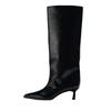 Women's High Heeled Boots Sexy Pointed Toe High Heels Long Boots Quality Patent Leather Knee High Boot Classic Chelsea Long Boot