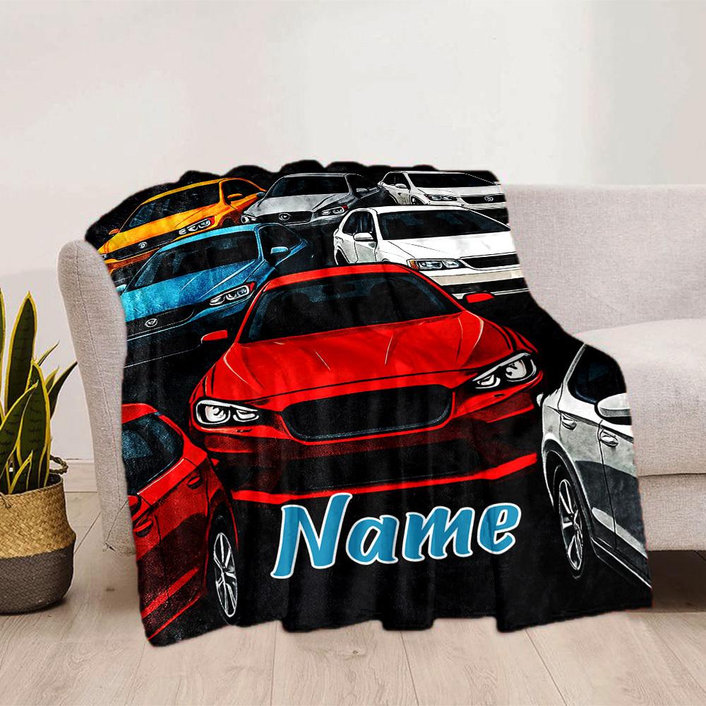 Custom Name Blanket Car Art Home Decor Soft Cozy For All Seasons Perfect Gift For Friends And Familyt49