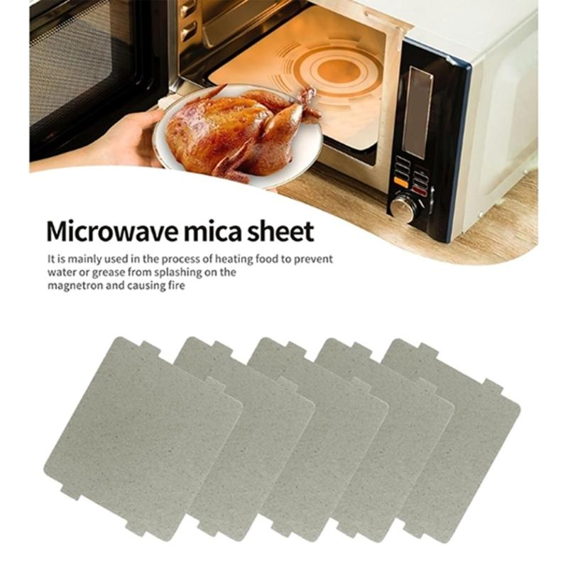 Set of 6 Premium Mica Insulation Plates Cuttable Muscovite Sheet Suitable for Microwave Ovens with 800℃ Heat Resistance