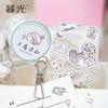 5.5x200cm 1roll Cute Cat Tape Stickers, Girlish Heart Design for Journal Decoration & Hand Account DIY
