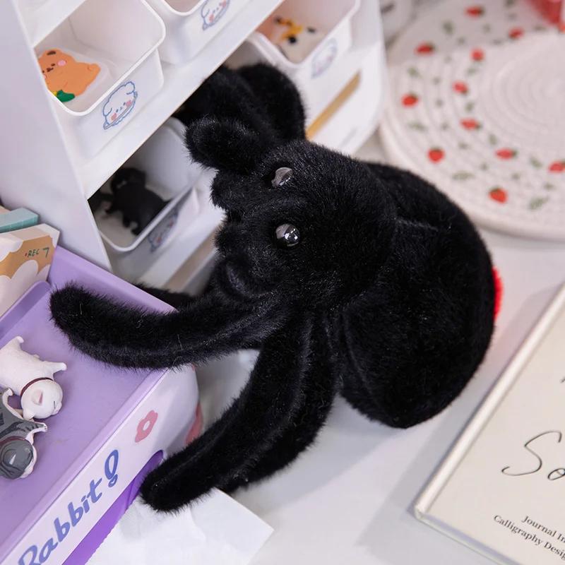 Simulation Animals Realistic Black Spider Plush Toy Soft Stuffed Animal Cartoon Little Spider Plushies Doll for Kids Xmas Gift