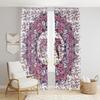 Beautiful Indian Bohemian Psychedelic Hippie Ombre Window Curtain Panels for Bedroom, Living, Balcony (Pink Elephant Flower)