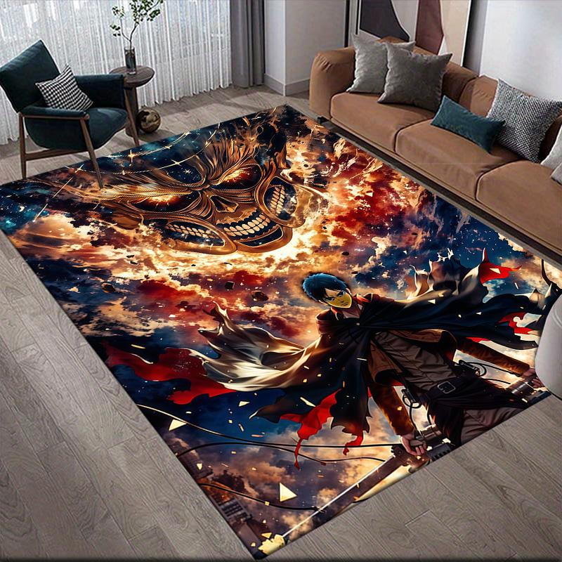 Attack on Titan Sky Anti-Slip Rug, Rectangular Carpet for Living Room, Bedroom, Sofa Zone & Game Space, Stylish Decor