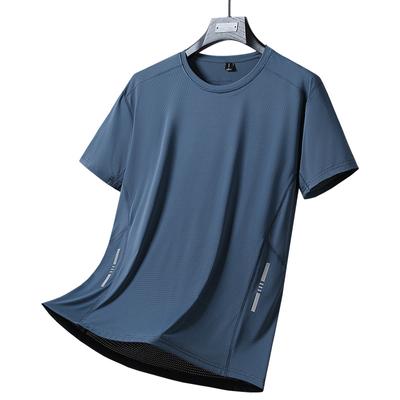 Kurzärmliges T-Shirt aus Eisseide für Herren im Outdoor-Sport, Schnelltrocknendes, dünnes, halbärmliges T-Shirt aus Eisseide für Herren
