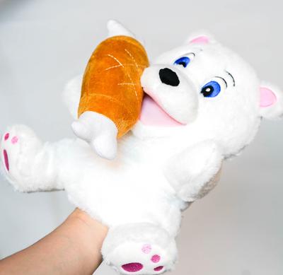 Polar Bear Puppet, Ventriloquism Gloves, Plush Toy [with Meat]