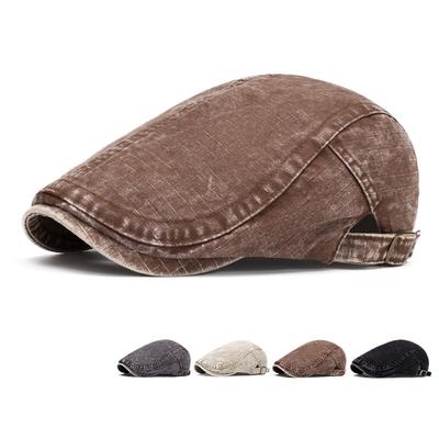 Men Spring Summer Beret Outdoor Sunshade Cap British Newsboy Cap Peaked Cap