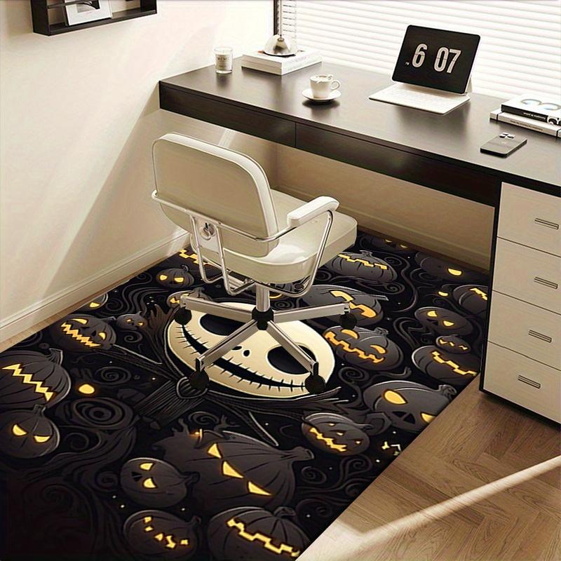 Office Rug Jack Skellington, Halloween Theme 3D Printed Anti-Slip Rug-Machine Washable for Living Room