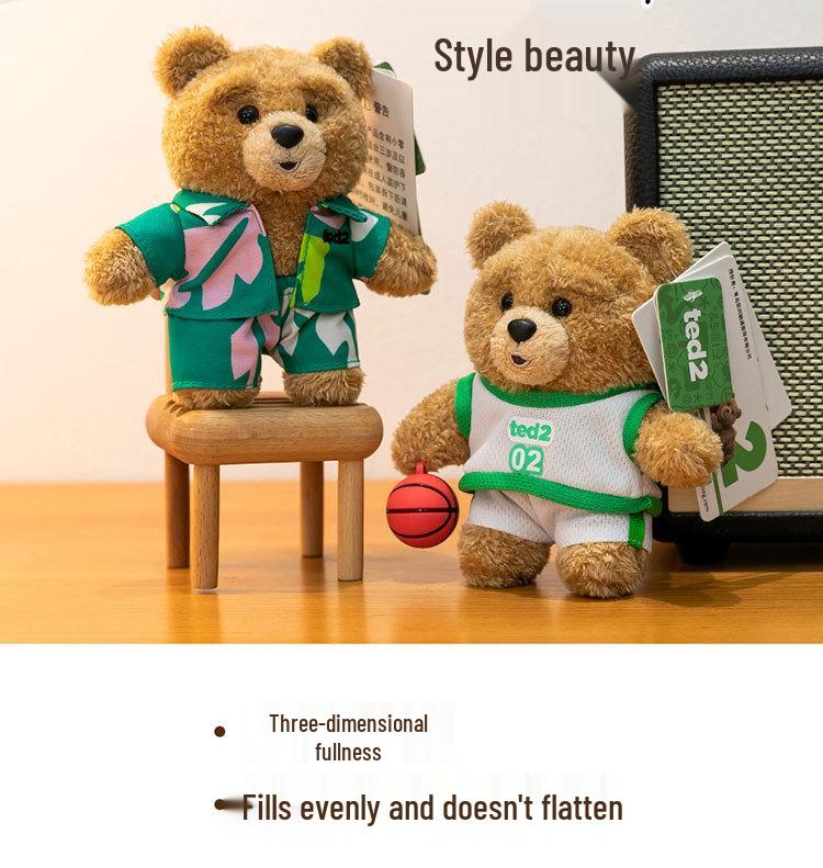 Ted2 Anzug Bär Plüschtier: Teddybär Schlüsselanhänger Anhänger, Stofftier Kuscheltier, Geburtstagsgeschenk