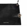 Michael Kors Mk Nicole Large Capacity Letter Logo Shoulder Bag Solid Color Commuter Leather Tote Bag Medium Women Handbags Black 35T9GNIL2L-BLACK