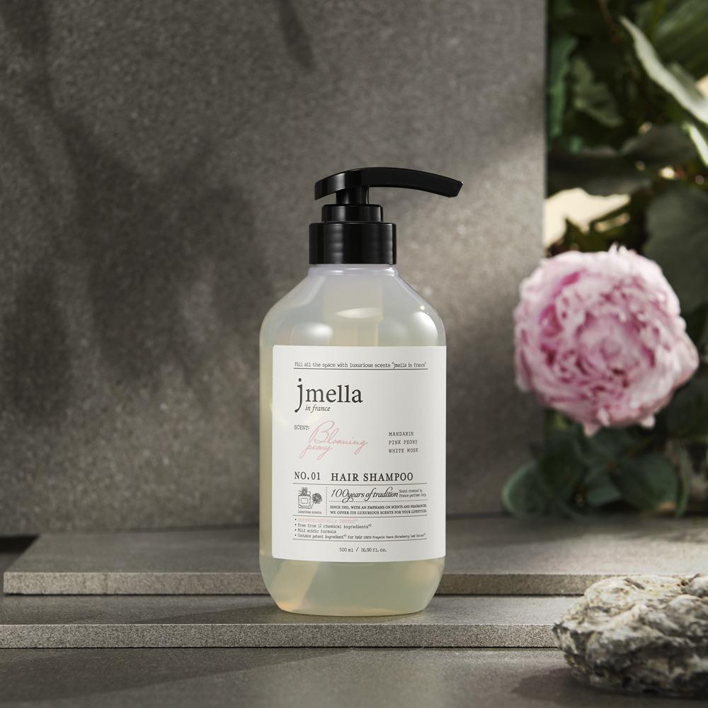 Jmella Blooming Peony Hair Shampoo Floral Fragrance Deep Cleansing 500ml