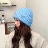 Korean Large Head Circumference Woolen Hat Winter Warm Hat Women's Bow Sweet Ear Protection Cold Pullover Knitted Hat