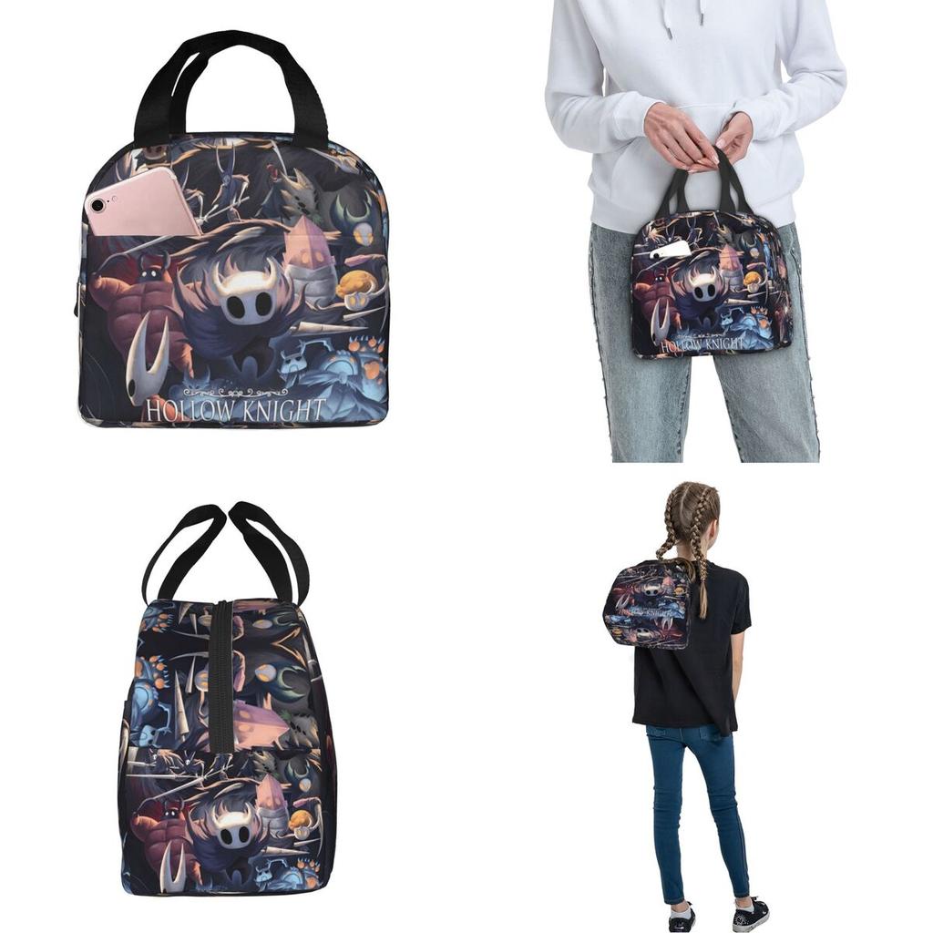 Hollow Knight Funny Games Merch Insulated Lunch Bag For Work Food Storage Bag Leakproof Thermal Cooler Bento Box