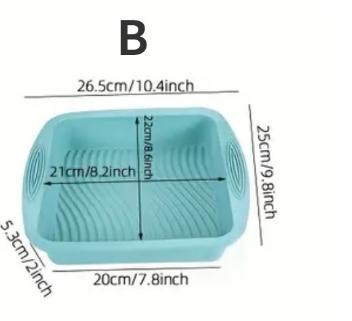 Silicone Cake Baking Mould Set High-temperature Resistant Oven Baking Plate Cake Bread Toast Pan Kitchen Muffin Baking Mold