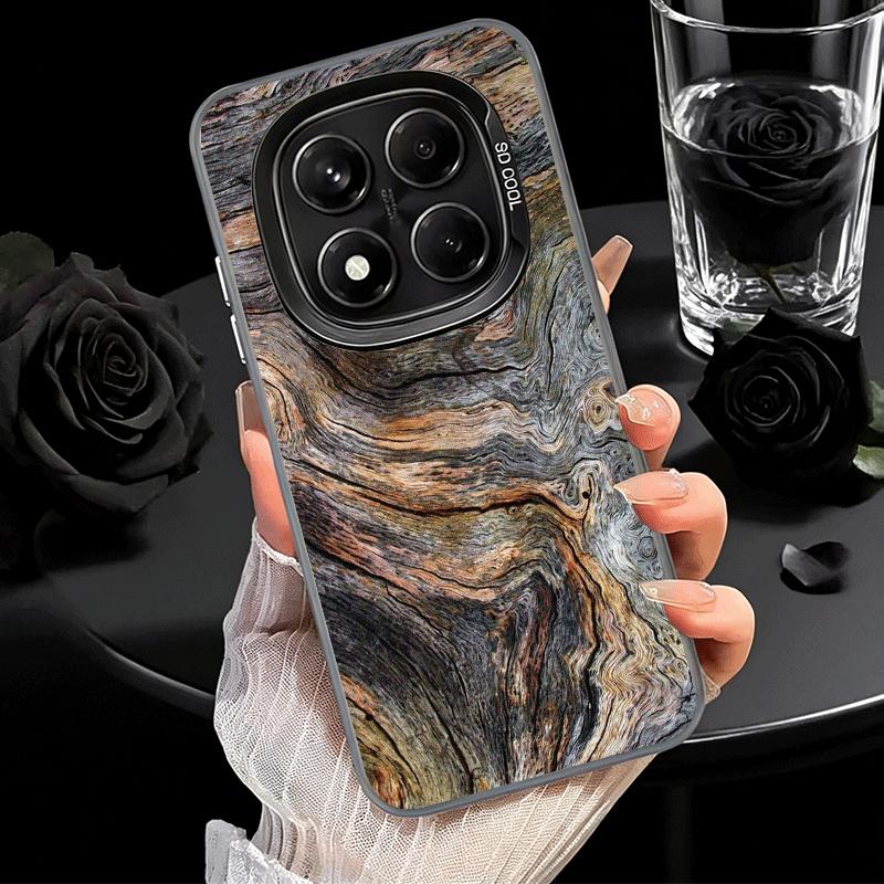 Vintage Wood Grain Pattern Soft Phone Case for Xiaomi Redmi Note 13 14 15 Pro Plus 12S 12 11S 11 11T 10S 10 Shockproof Cover Bac