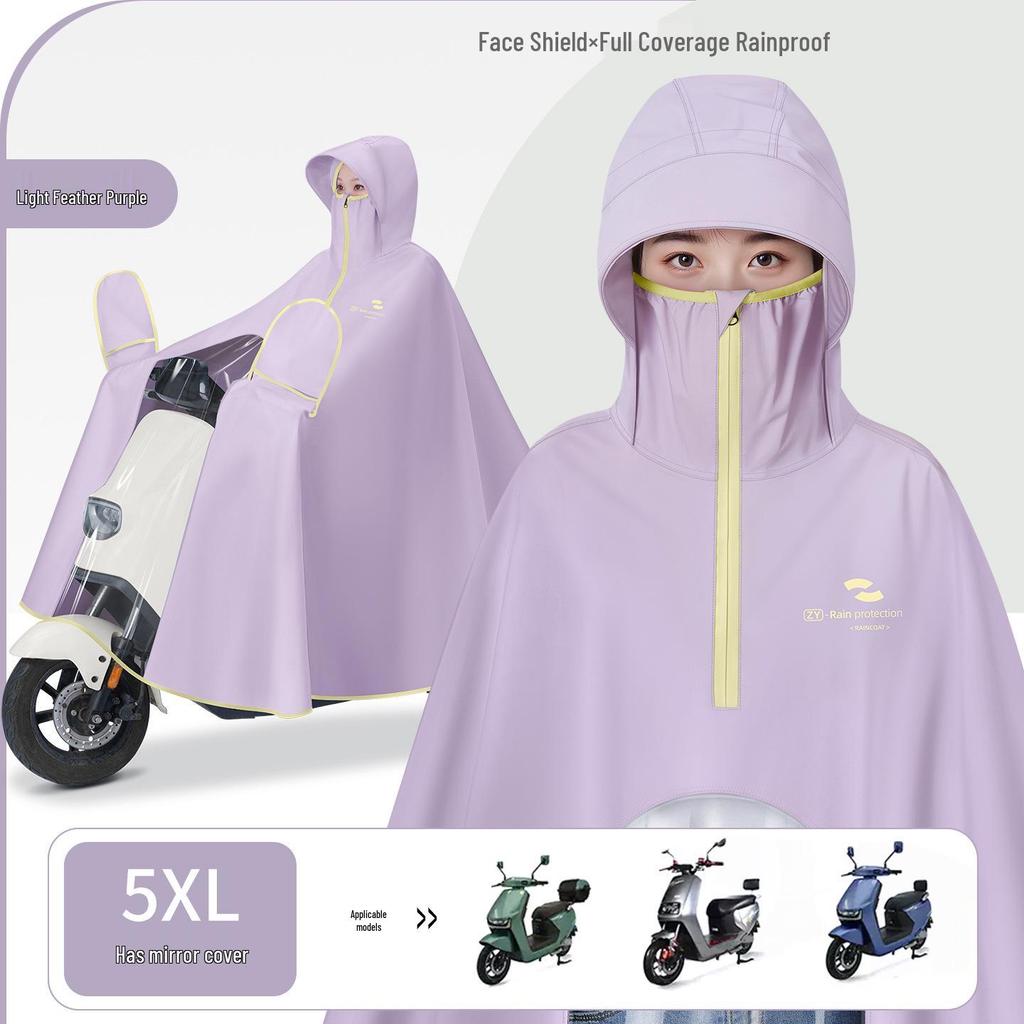 Universal Electric Vehicle Raincoat: Riot-Proof, Oxford Cloth, Unisex Poncho, Plus Size, Long Style Motorcycle Cover