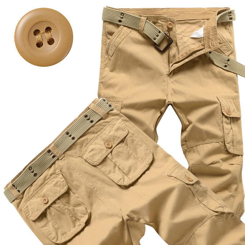 Fashion Camouflage Trousers Work Trousers Men's Drawstring Trousers Loose Large Size Casual Trousers Tide Multi-pocket Trousers Work Trousers