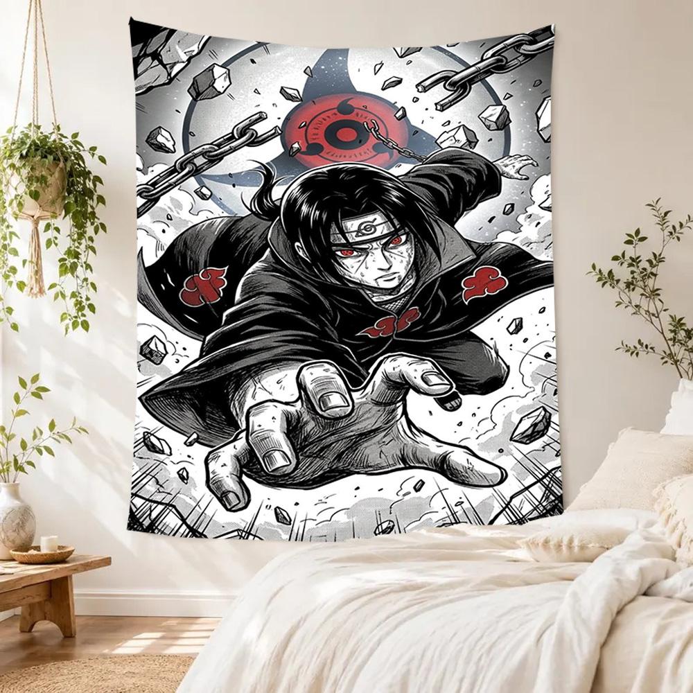 Naruto Retro Tapestry Retro Boho Perfect for Dorm Wall Balcony Reading Corner All Season Hand Painted Style Gift for Birthday
