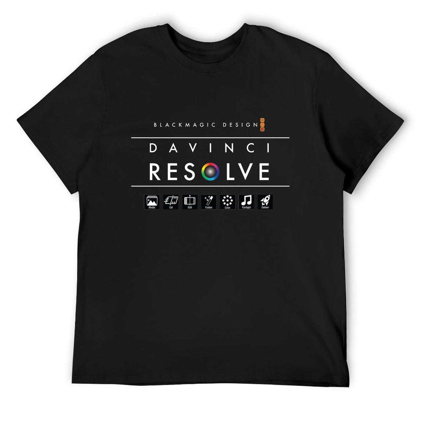 Футболка Davinci Resolve смешные футболки-мемы новая коллекция Эстетичная одежда приталенные футболки для мужчин 4XL