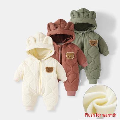 Tutina invernale per neonato: Capispalla Caldi Foderati in Pile per Bambini e Bambine