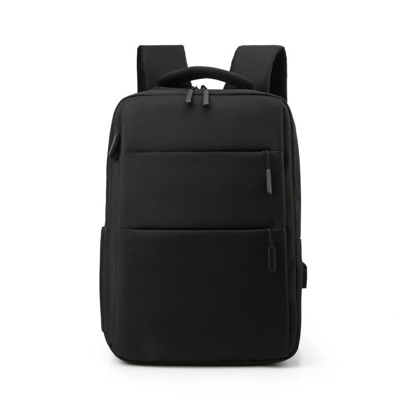 

Мужской рюкзак для ноутбука с настраиваемым логотипом - Простой деловой повседневный дизайн для путешествий чёрный