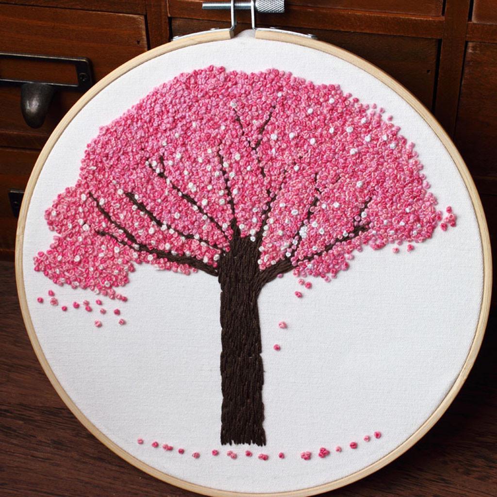 Full Range Of Embroidered Cross- Embroidered Fabrics With Floral Kits