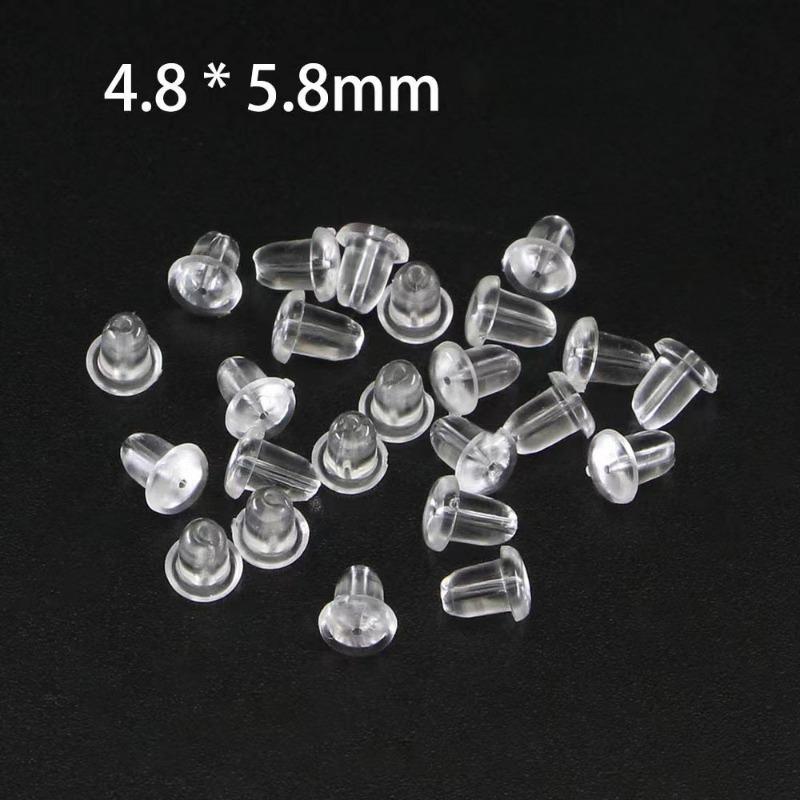 Silicone Ear PlugsTransparent Plastic Silicone Leather Ear Plugs Ear Caps Rear Ear Rings Anti-drop Ear Buckles Rubber Plug Tips