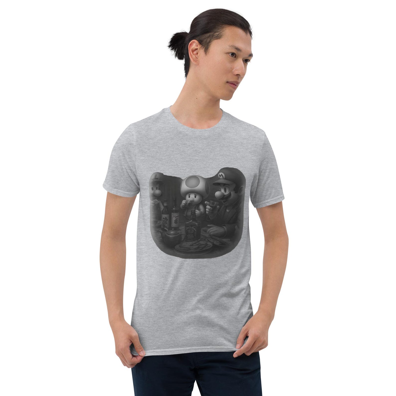 Les Tontons Flingueurs parody t-shirt | World of the plumber of video games, humor, geek, retro, gamer, unisex XL