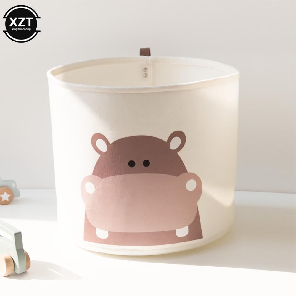 Baby Laundry Basket Cute Dinosaur Foldable Toy Storage Bucket Picnic Dirty Clothes Basket Box Canvas Organizer Cartoon Animal