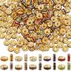 300pcs 10 Colors Brass Rhinestone Spacer Beads Grade A Rondelle 8x3.5mm Hole: 2mm Mixed Color 6x3mm Hole: 1mm 30pcs/color