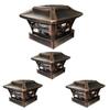 Solar Post Lantern With Led Light For Garden Pathway Outdoor Yard Decor