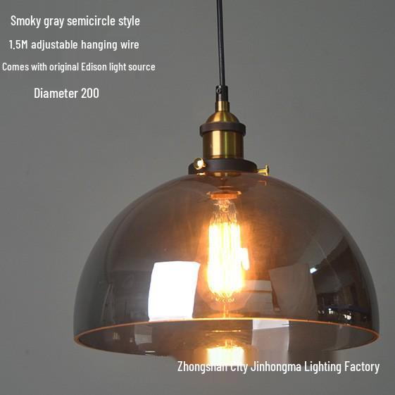 Nordic Retro Glass Pendant Light for Kitchen, Bar, Living Room, or Coffee Shop.