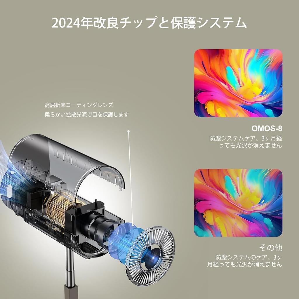 KOSCHEAL Home Projector TV App Auto Telescopic Compact Home 300 High Ceiling 4K Bluetooth 3D Surround Automatic Keystone Large Integrated Connects To