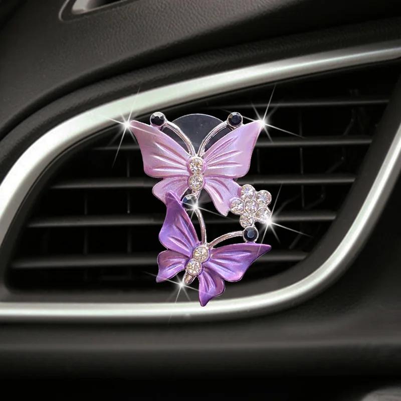 Deodorante Farfalla Car-styling Profumo Auto Odore Naturale Climatizzatore Farfalla Diamante Decorazione Aromaterapia Clip