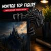 Simulated Scales Dragon Gamer Desk Statue 3D Printed Screen Side Dragon Figurine  Study Room
