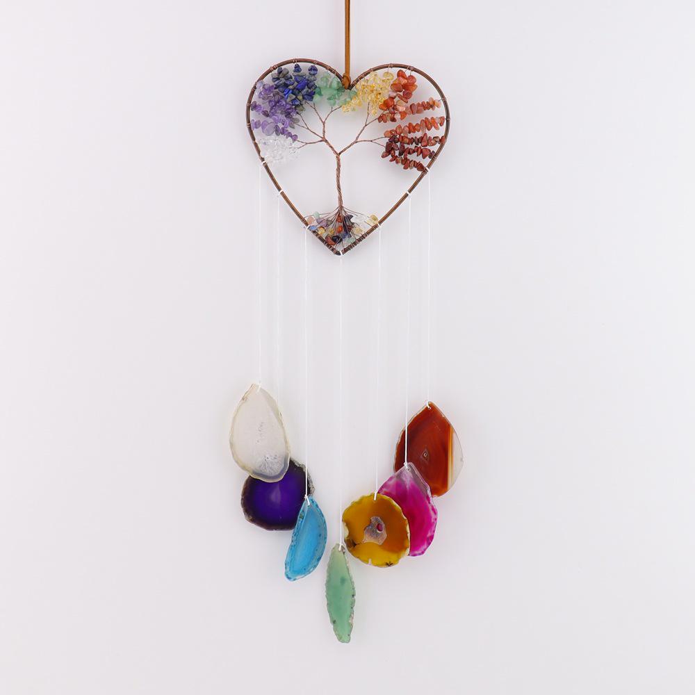 Handmade Nordic Dreamcatcher Crystal Wind Chime Room Decor - Tree of Life Design T136