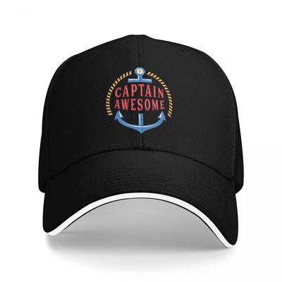 Captain Awesome Nautischer Anker Boot Sommer Baseballkappen Damen Herren Personalisiert Weiblich Strand Coquette Hut Hip Hop Trucker Cap
