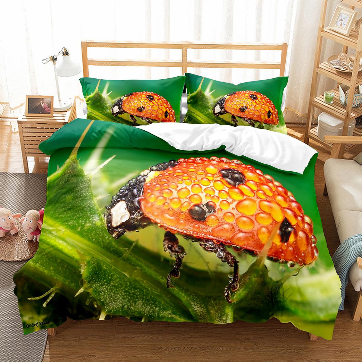 

Comforter Spider Insect King Queen Cute Microscopic Animal Bedding Set Natural Creatures Polyester Comforter Comforter (quilt)-EU Single(135*200cm)3pcs